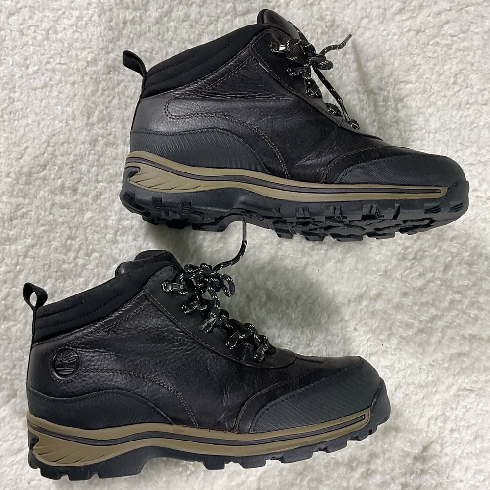 Timberland Hiking Boots Men 6 Brown Full Grain Leather Waterproof A5998